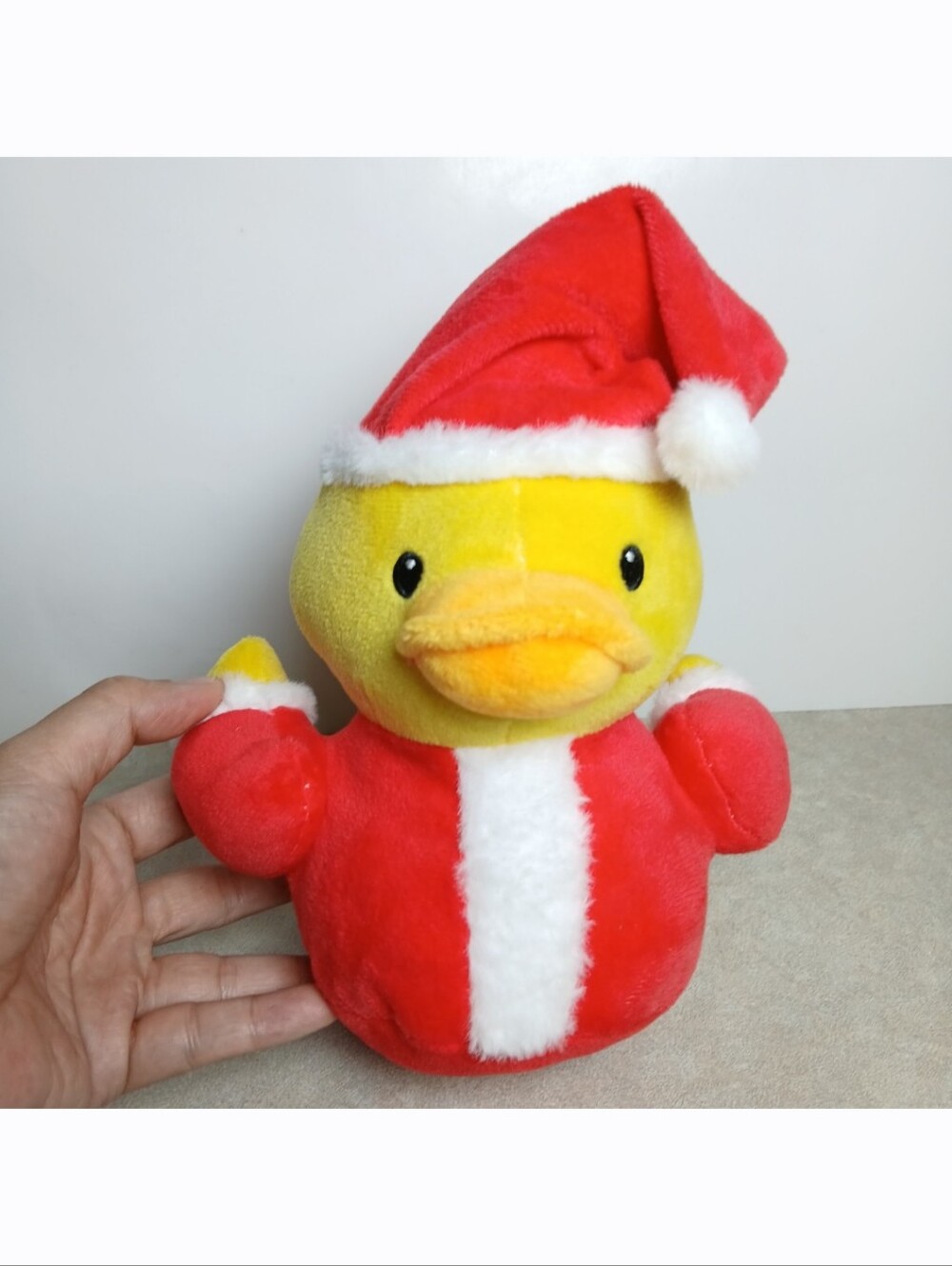 MTY International 8" Yellow Duck Christmas Outfit Hat Plush Stuffed Animal Toy